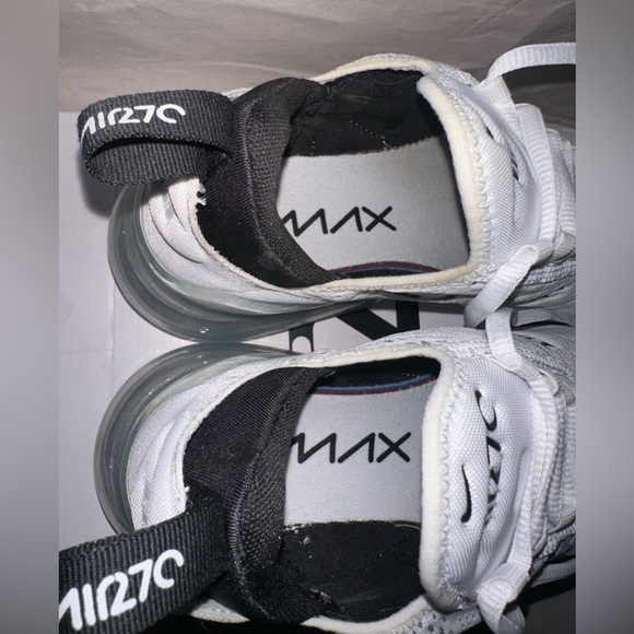 Nike Air Max 270 Women’s 6.5 White/ Black Running Shoes AH6789-100 - Picture 8 of 16
